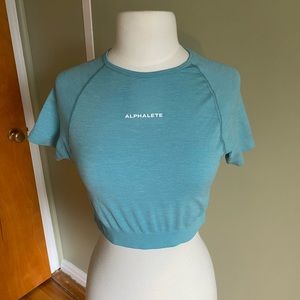Alphalete Blue Cropped Workout Top